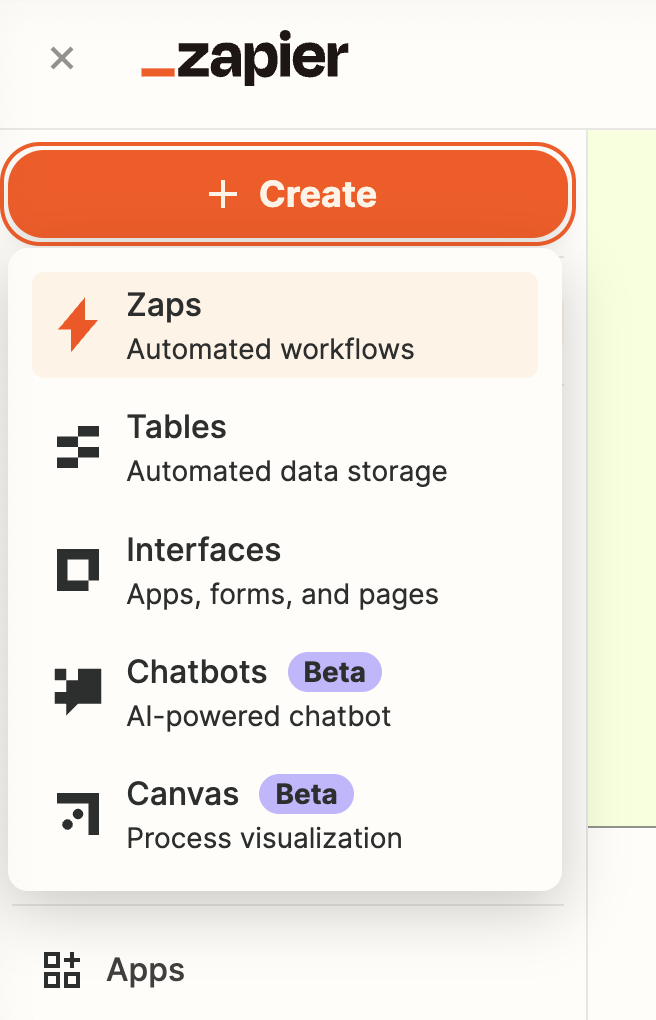 Create Zap